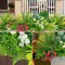 20 Pcs Artificial Plants Outdoor Fake UV Resistant Artificial Flowers Greenery Stems Boston Fern Faux Shrubs Plastic Plants for Garden Porch Planter Window Box Home Decor